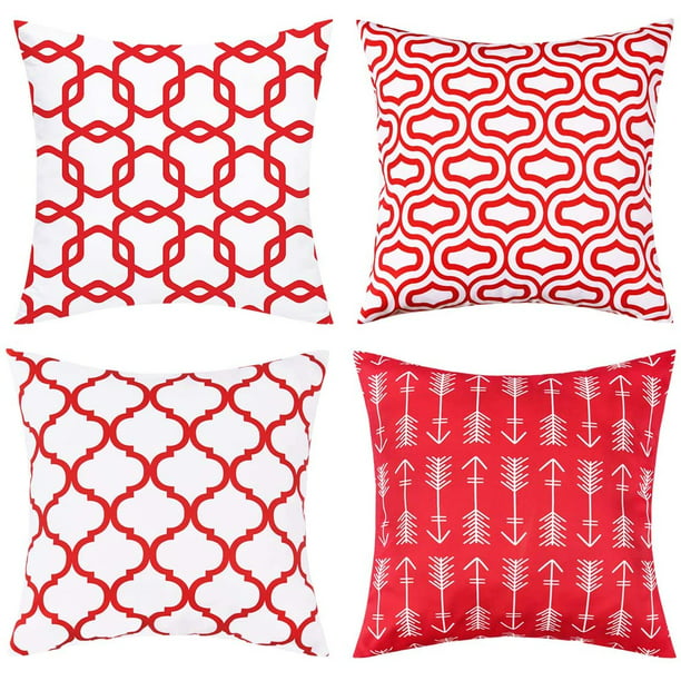 18'' Geometric Pillow Case Cotton Linen Sofa Car Throw Cushion Cover Home Decor 